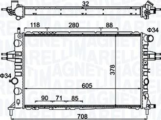 Magneti Marelli 350213192300 - Radiators, Motora dzesēšanas sistēma ps1.lv