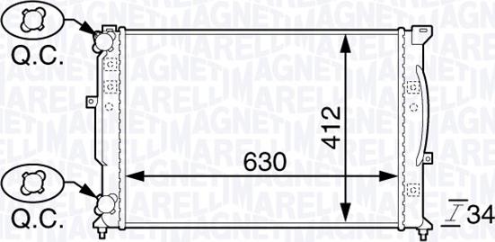 Magneti Marelli 350213144100 - Radiators, Motora dzesēšanas sistēma ps1.lv