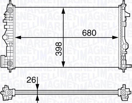 Magneti Marelli 350213141400 - Radiators, Motora dzesēšanas sistēma ps1.lv