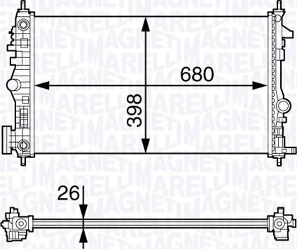 Magneti Marelli 350213141500 - Radiators, Motora dzesēšanas sistēma ps1.lv