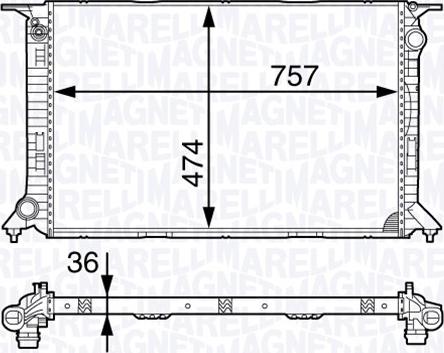 Magneti Marelli 350213141800 - Radiators, Motora dzesēšanas sistēma ps1.lv