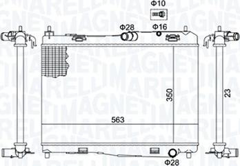 Magneti Marelli 350213142100 - Radiators, Motora dzesēšanas sistēma ps1.lv