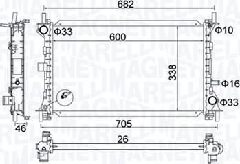 Magneti Marelli 350213159900 - Radiators, Motora dzesēšanas sistēma ps1.lv