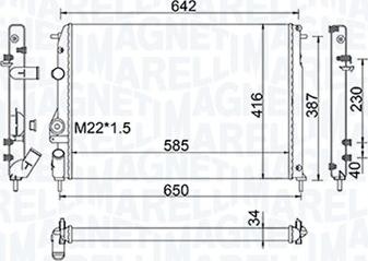 Magneti Marelli 350213159400 - Radiators, Motora dzesēšanas sistēma ps1.lv