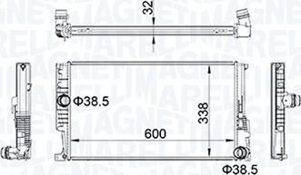 Magneti Marelli 350213159600 - Radiators, Motora dzesēšanas sistēma ps1.lv