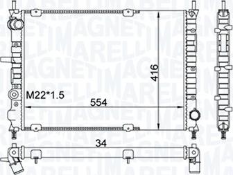 Magneti Marelli 350213154300 - Radiators, Motora dzesēšanas sistēma ps1.lv