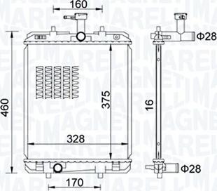 Magneti Marelli 350213151500 - Radiators, Motora dzesēšanas sistēma ps1.lv