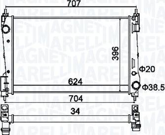 Magneti Marelli 350213151200 - Radiators, Motora dzesēšanas sistēma ps1.lv