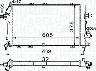 Magneti Marelli 350213153400 - Radiators, Motora dzesēšanas sistēma ps1.lv