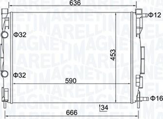 Magneti Marelli 350213153500 - Radiators, Motora dzesēšanas sistēma ps1.lv