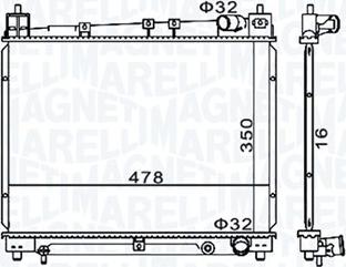 Magneti Marelli 350213152900 - Radiators, Motora dzesēšanas sistēma ps1.lv