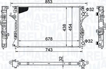 Magneti Marelli 350213152200 - Radiators, Motora dzesēšanas sistēma ps1.lv