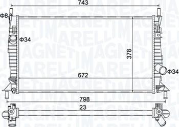 Magneti Marelli 350213157400 - Radiators, Motora dzesēšanas sistēma ps1.lv