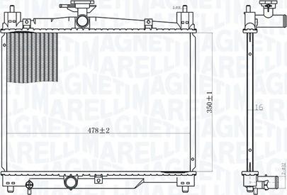 Magneti Marelli 350213164800 - Radiators, Motora dzesēšanas sistēma ps1.lv