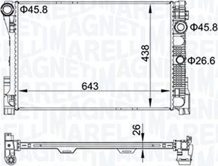 Magneti Marelli 350213161300 - Radiators, Motora dzesēšanas sistēma ps1.lv