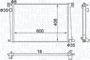 Magneti Marelli 350213168600 - Radiators, Motora dzesēšanas sistēma ps1.lv