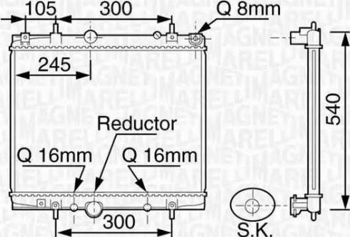 Magneti Marelli 350213108800 - Radiators, Motora dzesēšanas sistēma ps1.lv