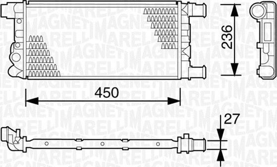 Magneti Marelli 350213103003 - Radiators, Motora dzesēšanas sistēma ps1.lv