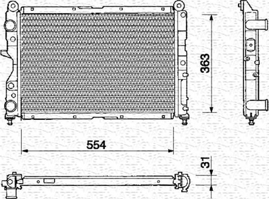 Magneti Marelli 350213107000 - Radiators, Motora dzesēšanas sistēma ps1.lv