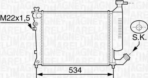 Magneti Marelli 350213119009 - Radiators, Motora dzesēšanas sistēma ps1.lv