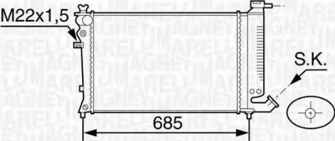 Magneti Marelli 350213119100 - Radiators, Motora dzesēšanas sistēma ps1.lv