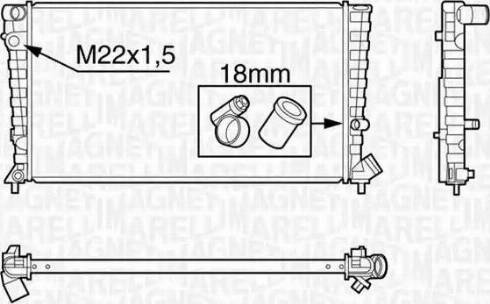 Magneti Marelli 350213118400 - Radiators, Motora dzesēšanas sistēma ps1.lv