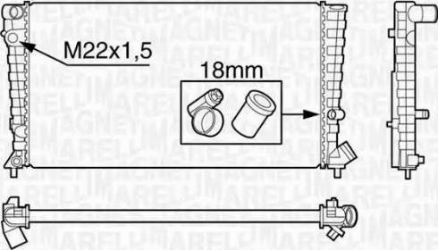 Magneti Marelli 350213118300 - Radiators, Motora dzesēšanas sistēma ps1.lv