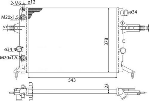 Magneti Marelli 350213112003 - Radiators, Motora dzesēšanas sistēma ps1.lv