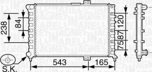 Magneti Marelli 350213117500 - Radiators, Motora dzesēšanas sistēma ps1.lv