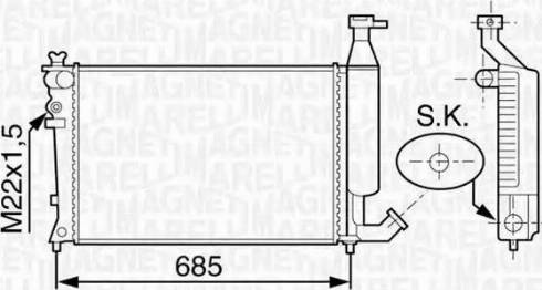 Magneti Marelli 350213117800 - Radiators, Motora dzesēšanas sistēma ps1.lv