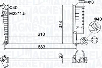 Magneti Marelli 350213189500 - Radiators, Motora dzesēšanas sistēma ps1.lv