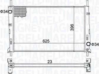 Magneti Marelli 350213189300 - Radiators, Motora dzesēšanas sistēma ps1.lv