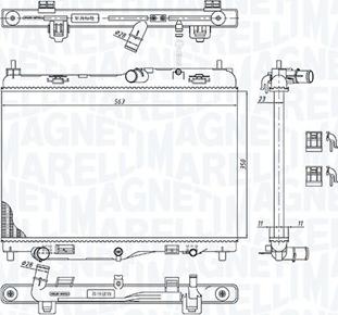 Magneti Marelli 350213184800 - Radiators, Motora dzesēšanas sistēma ps1.lv