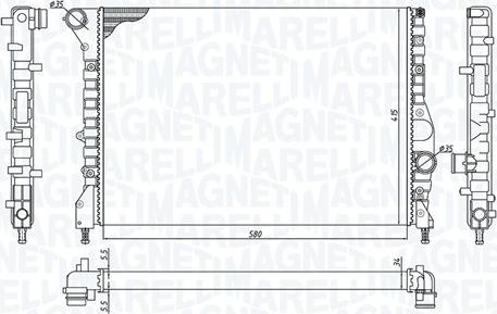 Magneti Marelli 350213184200 - Radiators, Motora dzesēšanas sistēma ps1.lv