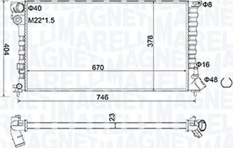 Magneti Marelli 350213186600 - Radiators, Motora dzesēšanas sistēma ps1.lv