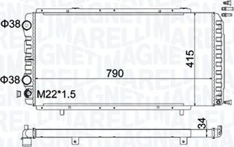 Magneti Marelli 350213180900 - Radiators, Motora dzesēšanas sistēma ps1.lv