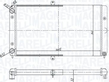 Magneti Marelli 350213180700 - Radiators, Motora dzesēšanas sistēma ps1.lv