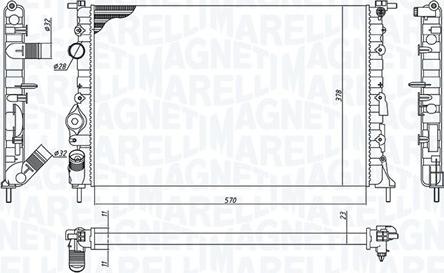 Magneti Marelli 350213188100 - Radiators, Motora dzesēšanas sistēma ps1.lv