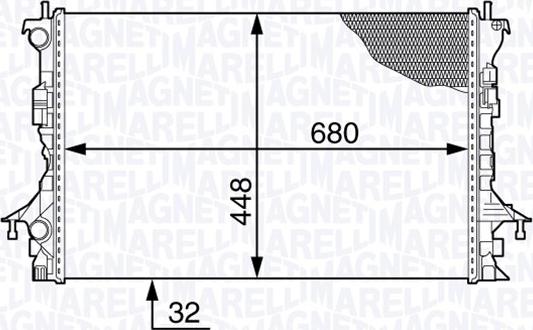 Magneti Marelli 350213139500 - Radiators, Motora dzesēšanas sistēma ps1.lv