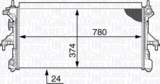 Magneti Marelli 350213139800 - Radiators, Motora dzesēšanas sistēma ps1.lv