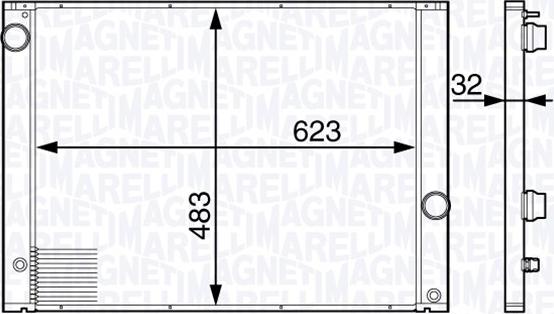 Magneti Marelli 350213139700 - Radiators, Motora dzesēšanas sistēma ps1.lv