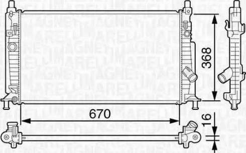 Magneti Marelli 350213134500 - Radiators, Motora dzesēšanas sistēma ps1.lv