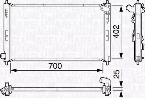 Magneti Marelli 350213135100 - Radiators, Motora dzesēšanas sistēma ps1.lv