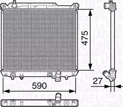 Magneti Marelli 350213136700 - Radiators, Motora dzesēšanas sistēma ps1.lv