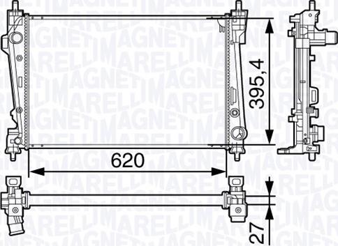 Magneti Marelli 350213131300 - Radiators, Motora dzesēšanas sistēma ps1.lv