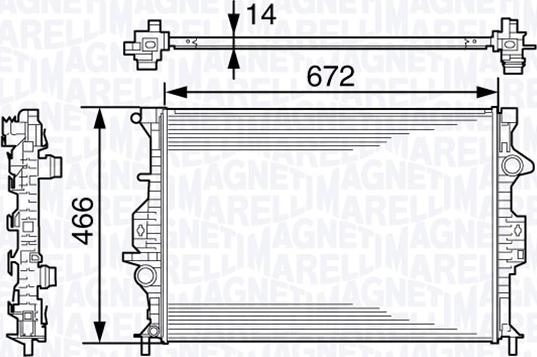 Magneti Marelli 350213138500 - Radiators, Motora dzesēšanas sistēma ps1.lv