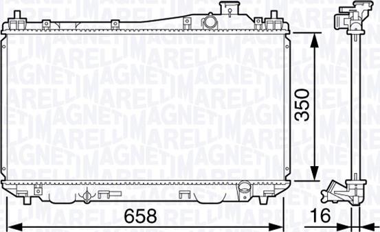 Magneti Marelli 350213133000 - Radiators, Motora dzesēšanas sistēma ps1.lv