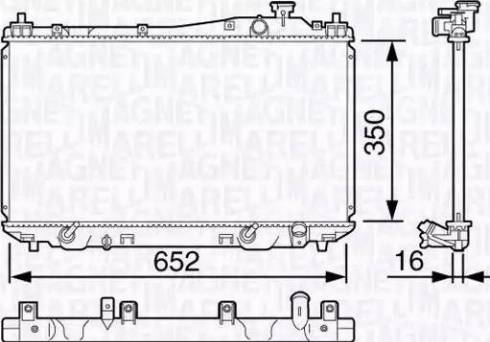 Magneti Marelli 350213133800 - Radiators, Motora dzesēšanas sistēma ps1.lv