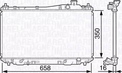 Magneti Marelli 350213132900 - Radiators, Motora dzesēšanas sistēma ps1.lv