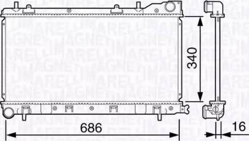 Magneti Marelli 350213132500 - Radiators, Motora dzesēšanas sistēma ps1.lv